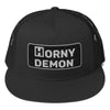 Horny Demon Black Patch Trucker Cap