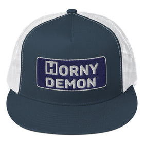 Horny Demon Blue Patch Trucker Cap
