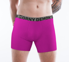 Boxer Briefs - Manly-In-Pink Horny Demon Men's Underwear