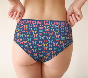 Cheeky Briefs - Butterflies Horny Demon Women's Underwear