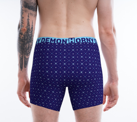 Boxer Briefs - Night Blue Horny Demon Men's Underwear