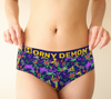 Cheeky Briefs - Trop Beauty Horny Demon Women's Underwear - HMC Brands