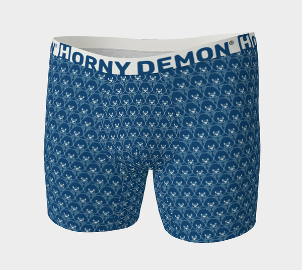 Boxer Briefs - Bear Pattern Horny Demon Blue Men's Underwear - HMC Brands