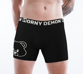 Boxer Briefs - Bear Horny Demon Black Men's Underwear
