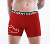 Boxer Briefs - Mustache Red Horny Demon Men's Underwear - HMC Brands