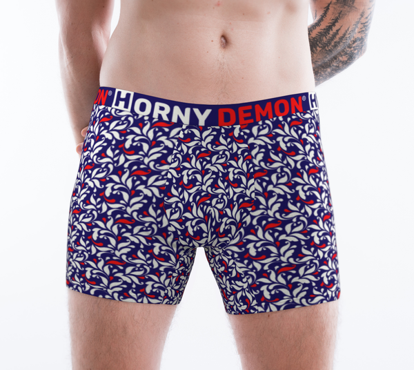 Boxer Briefs - Abstract Waves Horny Demon Men's Underwear - HMC Brands
