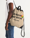 Be Beachy Horny Demon Canvas Drawstring Bag