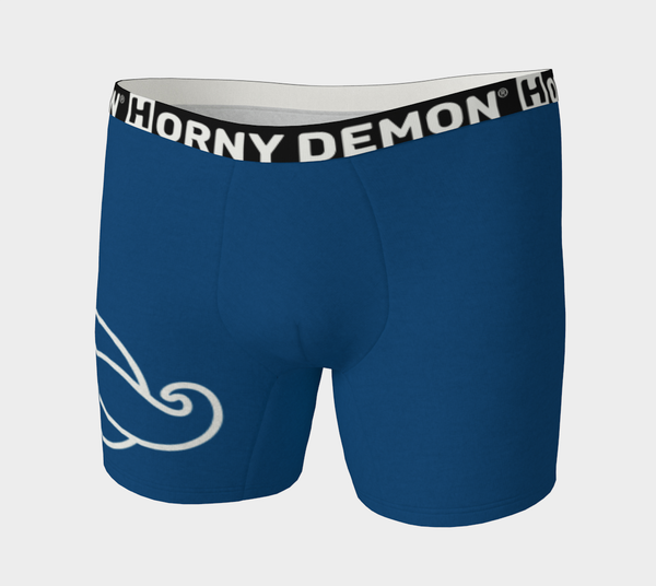 Boxer Briefs - Mustache Navy Blue Horny Demon Men's Underwear - HMC Brands