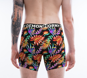 Boxer Briefs - Neon Leafs Horny Demon Men's Underwear